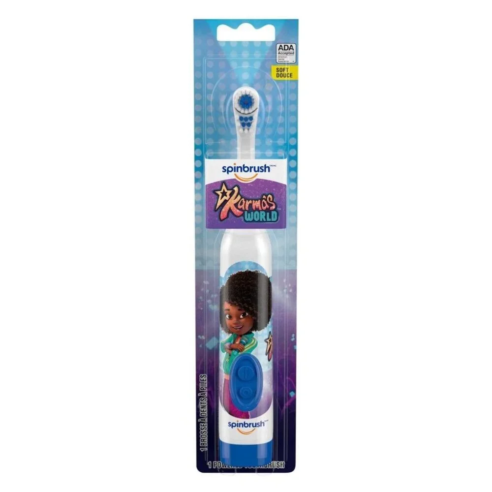 Spinbrush Karma's World Kids Electric Toothbrush Soft Bristles for Ages 3+ 5pk